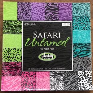 The Paper Studio Safari Untamed Paper Pack Multicolor and Design
